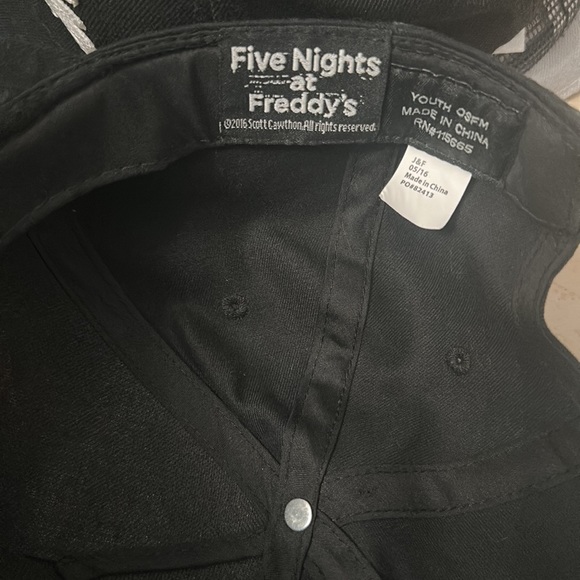 Five 5 Nights @ Freddy’s black ball cap hat w strap #fivenightsatfreddies - Picture 4 of 6